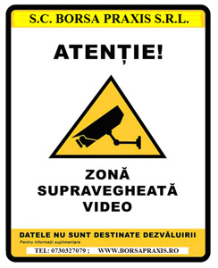Pictograma - Zona supravegheata video